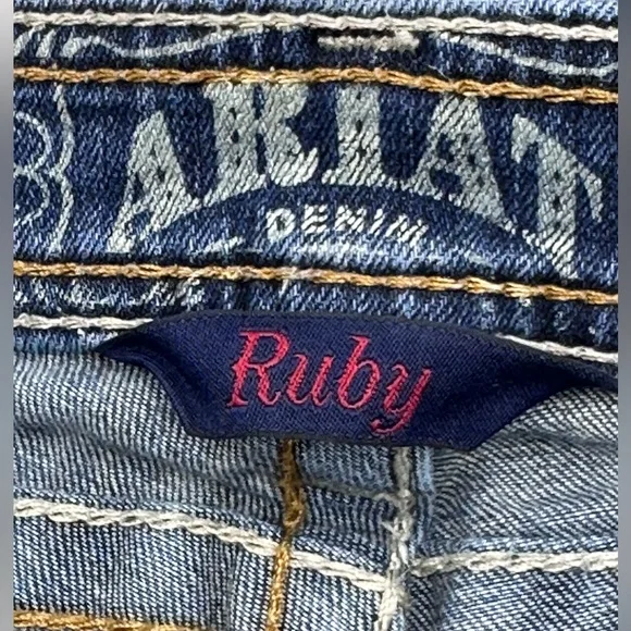 Ariat Ruby Jeans distressed hem boho pockets - Picture 3 of 14